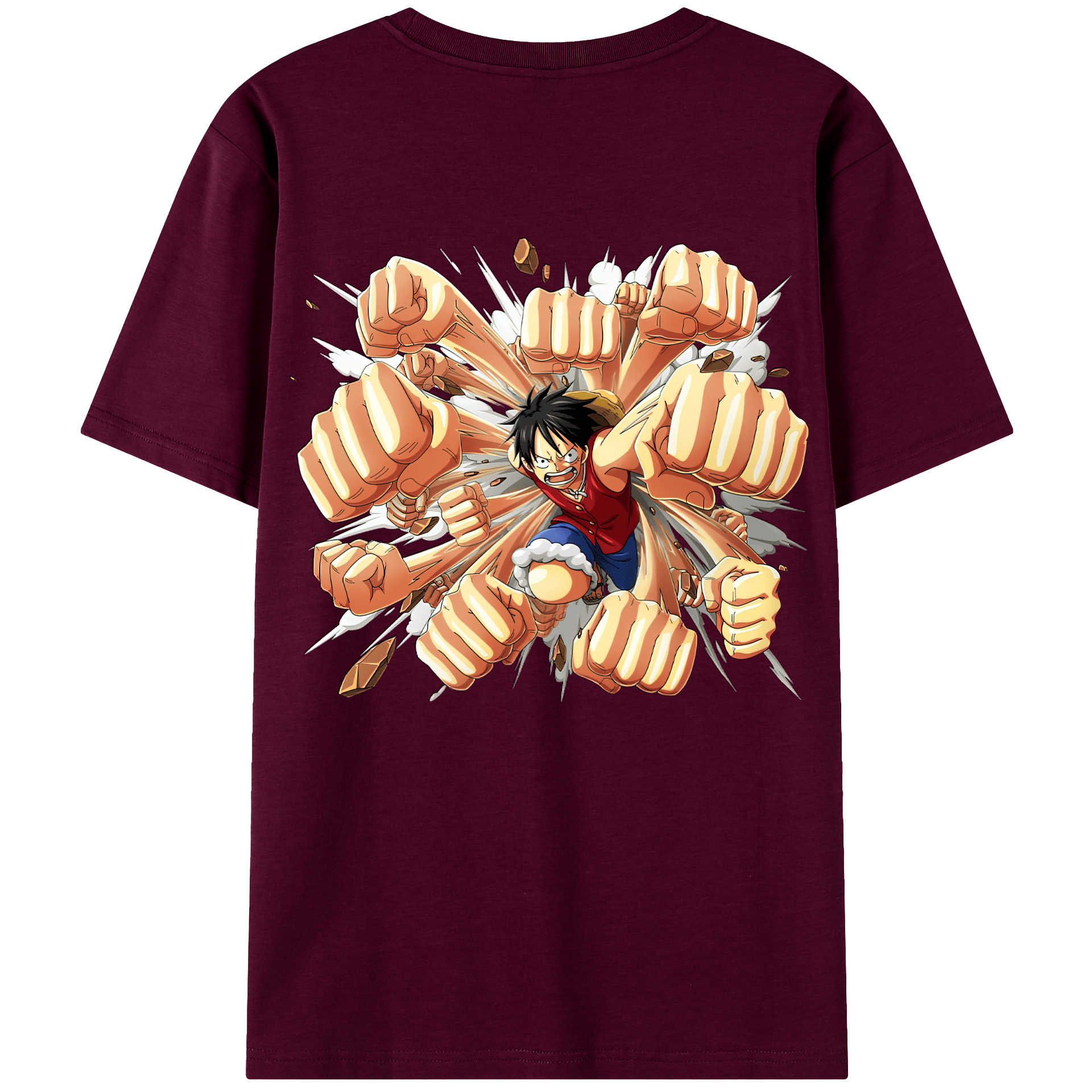 （画像用） ワンピース モンキー・D・ルフィ ONE PIECE Monkey D. Luffy レディース半袖Tシャツ(バックプリント)
